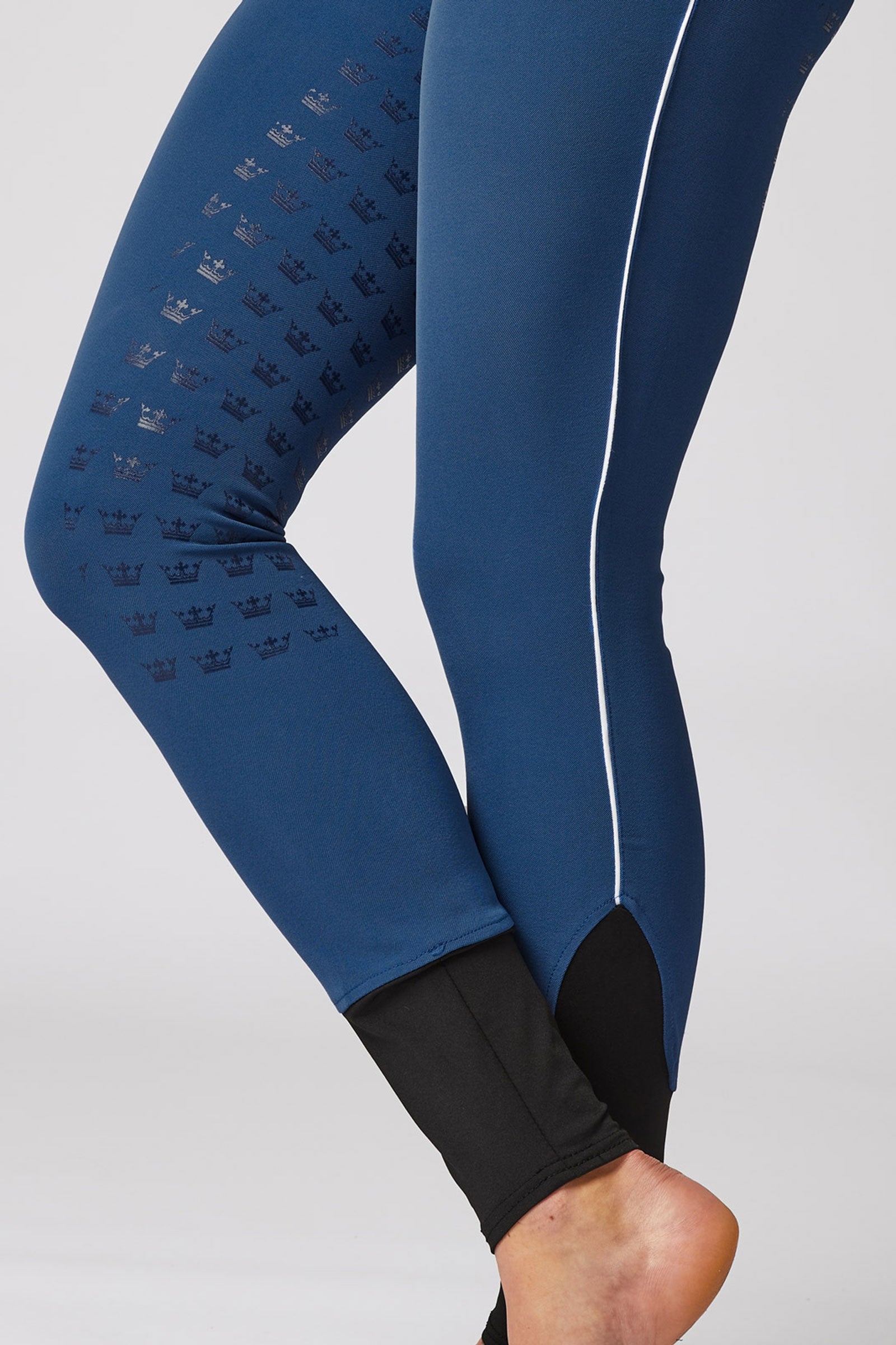 Horze Women's High Waist Full Seat Breeches with Contrasting Piping Womens Breeches